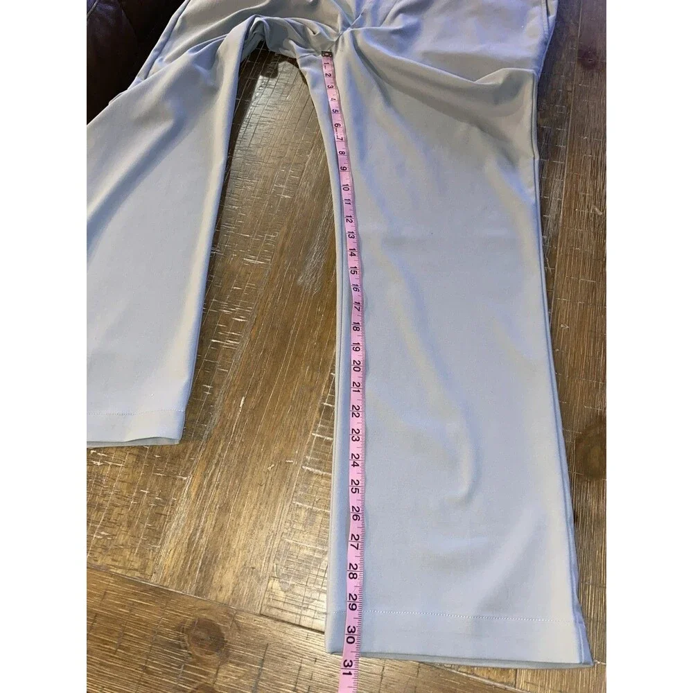 Roundtree & Yorke Performance Chino Flat Pants Work Play Gray 40x32 preppy